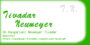 tivadar neumeyer business card